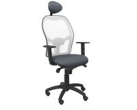 Silla Jorquera malla blanca asiento bali con cabecero fijo
 - Gris oscuro