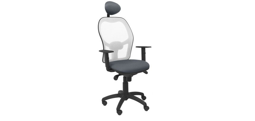 Silla Jorquera malla blanca asiento bali con cabecero fijo
