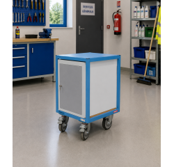Petite servante établi 1 bloc porte plateau bois médium 400 kg roue TPE