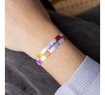 Pulsera de tela "Profe molas mucho"