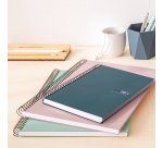 Notebook The Original, Couverture rigide, A5, quadrillage 5x5 mm, 80 feuilles de 1 couleur, Miquelrius, Aqua.
