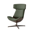 CLEO lounge chair with aluminum legs in Bronze color