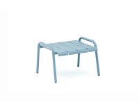 Table basse, Repose-pieds, Ottoman d'extérieur OUDON en aluminium - Bleu pastel
