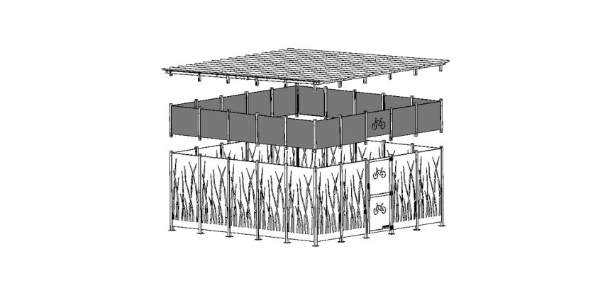 Réhausse pour abri 3x5m M107V3RO/TB/BA