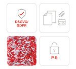 Destructora de documentos HSM SECURIO AF300 con sistema «autofeed», nivel de seguridad 5, corte en partículas, 10 hojas
