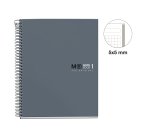 Notebook The Original, Couverture rigide, A5, quadrillage 5x5 mm, 80 feuilles de 1 couleurs, Miquelrius, Grafit.
