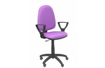 Silla de oficina Ayna brazos fijos ruedas parquet tapizado
