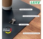 Alfombrilla de escritorio grande de cuero Leitz - Gris oscuro