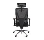 Fauteuil de bureau ergonomique FUTURA 4S PLUS tissu et maille, avec accoudoirs 4D et appui-tête, mécanisme synchrone, pieds noirs