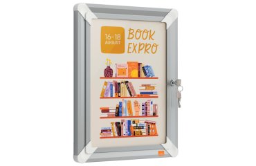 Porta póster A4 Nobo Premium Plus con cerradura