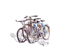 Râtelier 6 vélos sur 2 niveaux - Côte à côte