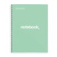 Notebook Emotions, Couverture rigide, A4, quadrillage 5x5 mm, 80 feuilles de 1 couleur, Miquelrius, Menthe.
