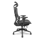 Silla Pro537 traslack malla negra brazos 3D ruedas nailon 60 mm