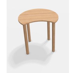Table Fabiano Kids avec pieds en bois - Taille T1 - Ecole maternelle