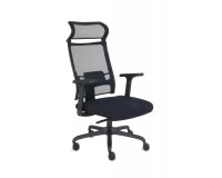 Chaise de bureau ergonomique ERGOFIX, en tissu et maille, avec accoudoirs 3D et appui-tête