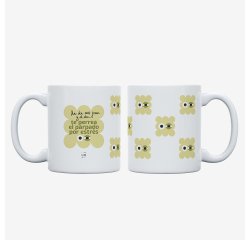 Taza "Un día eres joven y al otro te perrea el párpado por estrés"