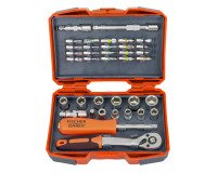 Coffret douilles et embouts 1/4" 37 pièces	