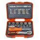 Coffret douilles et embouts 1/4" 37 pièces	