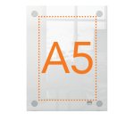 Porta póster acrílico transparente mural, A5