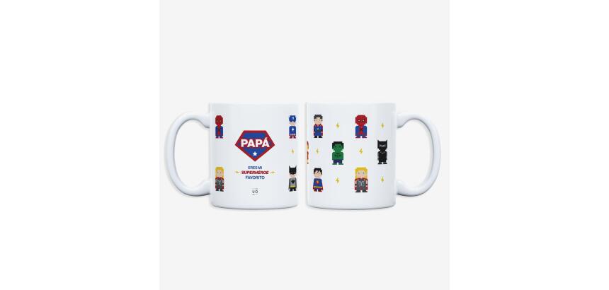 Taza "Papá, eres mi súperhéroe favorito" New 350ml cerámica 
