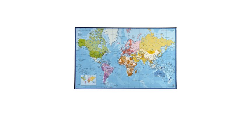 Sous-main mappemonde Viquel 59.8 x 36.5 cm