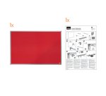 Tablero de anuncios de fieltro Nobo Essence de 600x450 mm - Rojo - 600x450mm