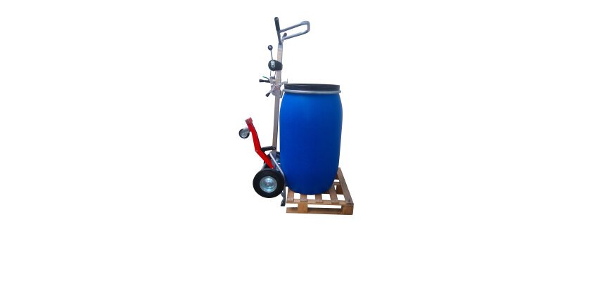 Diable dépalettiseur avec treuil double griffe 350 kg roue caoutchouc Roulfût®