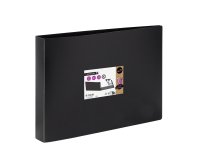 Classeur 2 anneaux plastifié CREATIV GALLERY VIQUEL A4 format paysage - Dos 4 cm - coloris noir