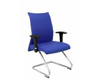 Sillón Albacete confidente patín tapizado - Azul