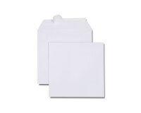Boîte de 500 enveloppes carrées blanches 190x190 120 g/m² bande de protection