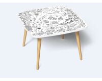 Tables hautes KIDS à colorier - Motif Océan - Lot de 2