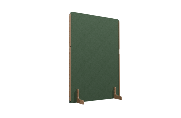 Cloison acoustique Emmie Flexmute en PET - sur pieds en bois massif  L 120 x H 170 cm