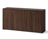 Low Cabinet PERRIE with Swing Doors H.86 x W.172 cm - Ebony Black