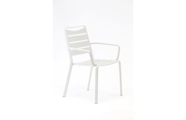 Stapelbare tuinstoel DIVE - Wit