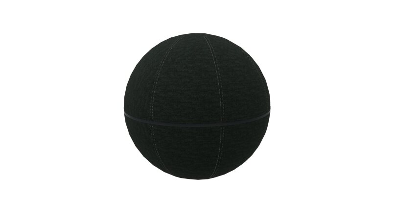 Ballon ergonomique Office Ballz Götessons 55 cm, tissu Slope avec zip noir