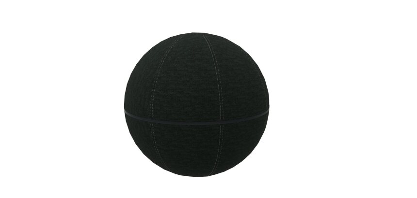 Ballon ergonomique Office Ballz Götessons 55 cm, tissu Slope avec zip noir