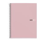 Notebook The Original, Couverture rigide, A4, quadrillage 5x5 mm, 80 feuilles de 1 couleur, Miquelrius, Sable.
