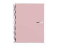 Notebook The Original, Couverture rigide, A4, quadrillage 5x5 mm, 80 feuilles de 1 couleur, Miquelrius, Sable.
