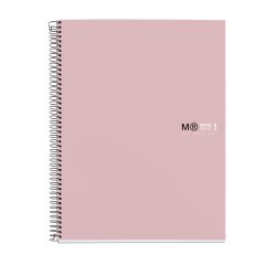 Notebook The Original, Couverture rigide, A4, quadrillage 5x5 mm, 80 feuilles de 1 couleur, Miquelrius, Sable.
