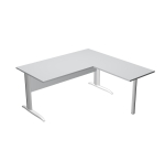 Mesa oficina Presto patas metal L An 160 cm ala lateral