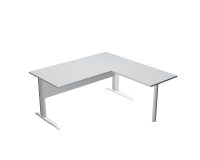 Mesa oficina Presto patas metal L An 160 cm ala lateral