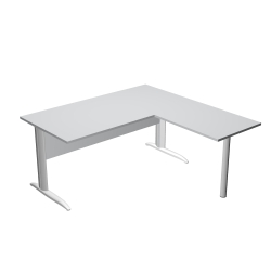 Mesa oficina Presto patas metal L An 160 cm ala lateral