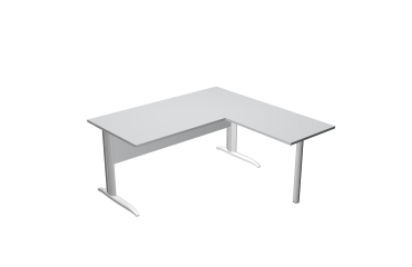 Mesa oficina Presto patas metal L An 160 cm ala lateral