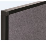 Tablero de PET fonoabsorbente New Gen Bi-Office enmarcado en aluminio negro