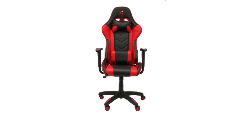 Black and red faux leather ATALAYA gaming chair