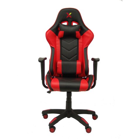 Fauteuil gamer ATALAYA simili cuir noir et rouge