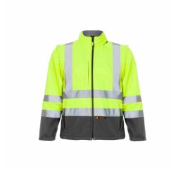 Chaqueta Softshell bicolor con mangas desmontables Clase II