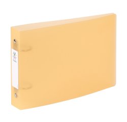Classeur 2 anneaux plastifié Propysoft Viquel A5 – Dos de 3.5 cm orange transparent
