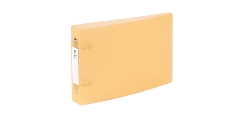 Classeur 2 anneaux plastifié Propysoft Viquel A5 – Dos de 3.5 cm orange transparent