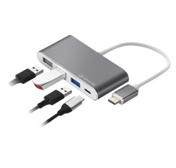 Hub Logan USB-C 4 en 1 ( 3 x USB-A + 1 x USB-C)